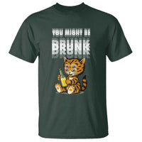 Funny Cat Drinking Beer T Shirt You Might Be Drunk - Wonder Print Shop