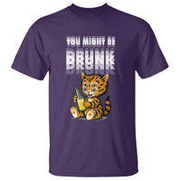Funny Cat Drinking Beer T Shirt You Might Be Drunk - Wonder Print Shop