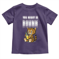 Funny Cat Drinking Beer Toddler T Shirt You Might Be Drunk - Wonder Print Shop