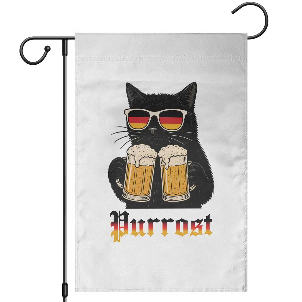 Oktoberfest Prost Cat Drinking Garden Flag Funny Purrost German Beer Gift - Wonder Print Shop