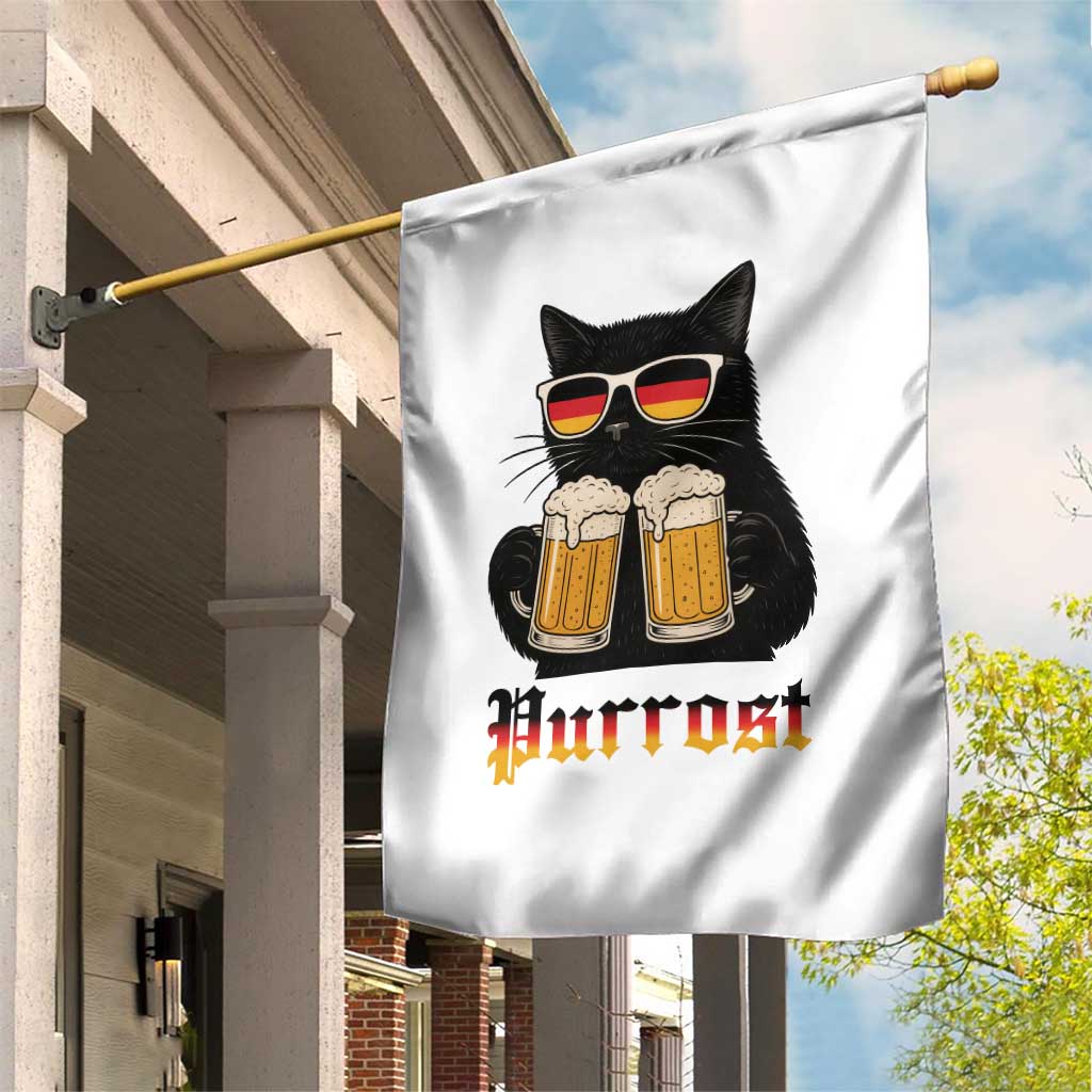 Oktoberfest Prost Cat Drinking Garden Flag Funny Purrost German Beer Gift - Wonder Print Shop