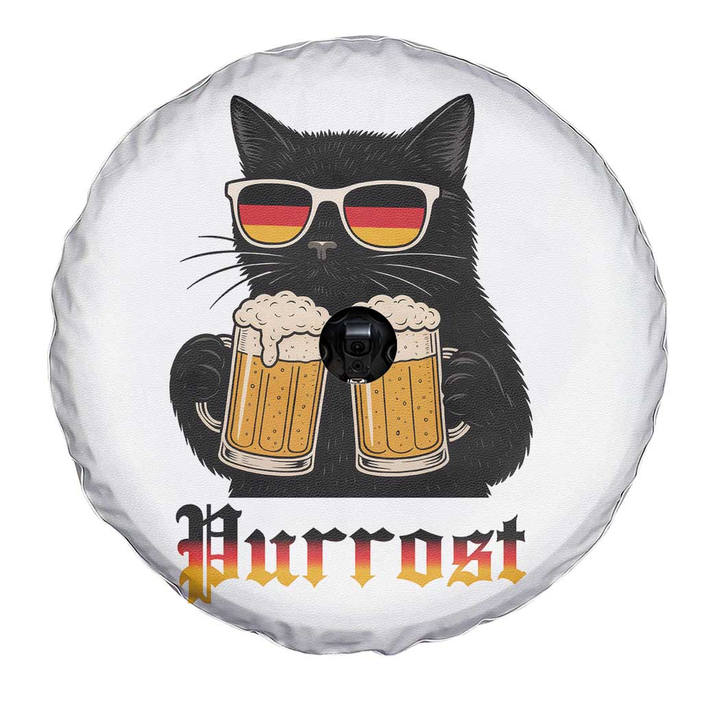 Oktoberfest Prost Cat Drinking Spare Tire Cover Funny Purrost German Beer Gift - Wonder Print Shop