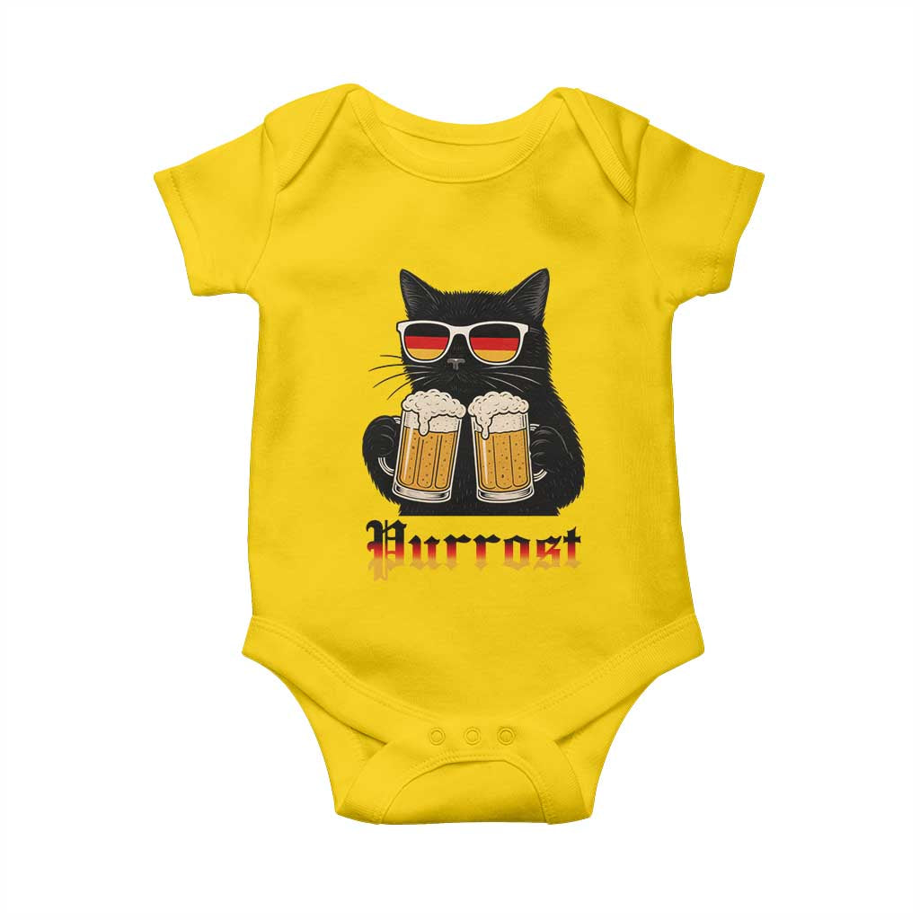 Oktoberfest Prost Cat Drinking Baby Onesie Funny Purrost German Beer Gift - Wonder Print Shop