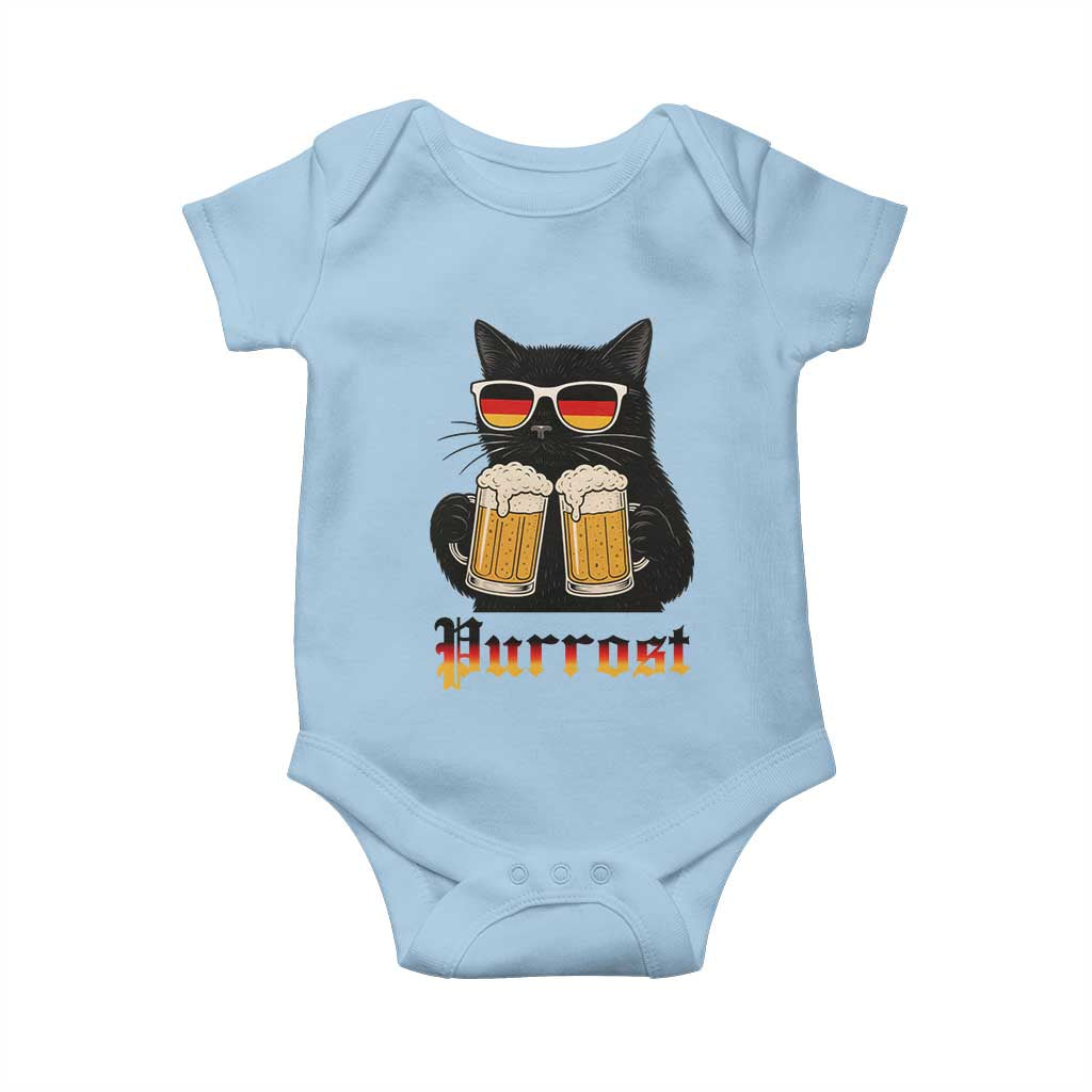 Oktoberfest Prost Cat Drinking Baby Onesie Funny Purrost German Beer Gift - Wonder Print Shop