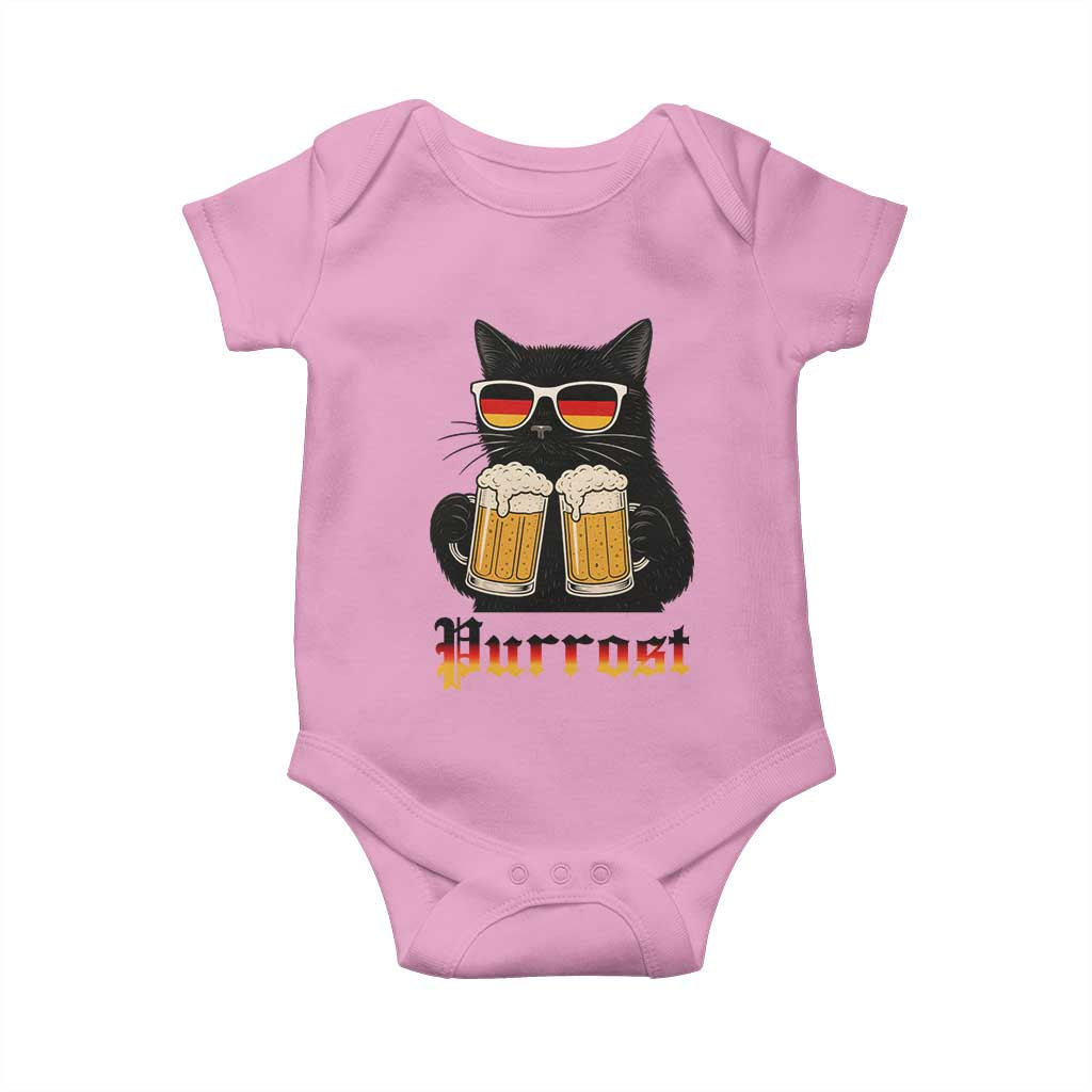 Oktoberfest Prost Cat Drinking Baby Onesie Funny Purrost German Beer Gift - Wonder Print Shop