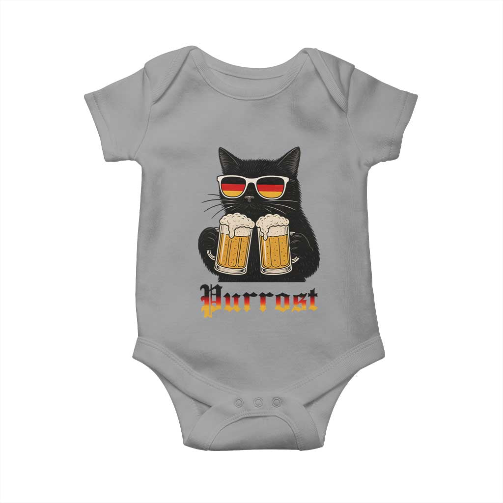Oktoberfest Prost Cat Drinking Baby Onesie Funny Purrost German Beer Gift - Wonder Print Shop
