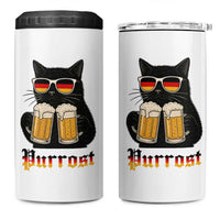 Oktoberfest Prost Cat Drinking 4 in 1 Can Cooler Tumbler Funny Purrost German Beer Gift