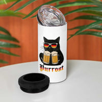 Oktoberfest Prost Cat Drinking 4 in 1 Can Cooler Tumbler Funny Purrost German Beer Gift