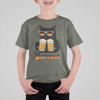 Oktoberfest Prost Cat Drinking T Shirt For Kid Funny Purrost German Beer Gift - Wonder Print Shop