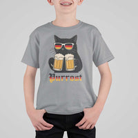 Oktoberfest Prost Cat Drinking T Shirt For Kid Funny Purrost German Beer Gift - Wonder Print Shop