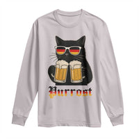 Oktoberfest Prost Cat Drinking Long Sleeve Shirt Funny Purrost German Beer Gift - Wonder Print Shop