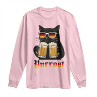 Oktoberfest Prost Cat Drinking Long Sleeve Shirt Funny Purrost German Beer Gift - Wonder Print Shop