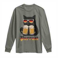 Oktoberfest Prost Cat Drinking Long Sleeve Shirt Funny Purrost German Beer Gift - Wonder Print Shop