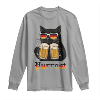 Oktoberfest Prost Cat Drinking Long Sleeve Shirt Funny Purrost German Beer Gift - Wonder Print Shop