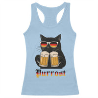 Oktoberfest Prost Cat Drinking Racerback Tank Top Funny Purrost German Beer Gift - Wonder Print Shop