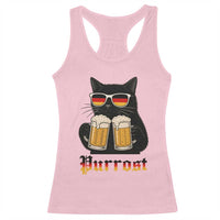 Oktoberfest Prost Cat Drinking Racerback Tank Top Funny Purrost German Beer Gift - Wonder Print Shop