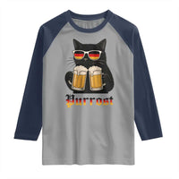 Oktoberfest Prost Cat Drinking Raglan Shirt Funny Purrost German Beer Gift - Wonder Print Shop