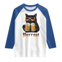 Oktoberfest Prost Cat Drinking Raglan Shirt Funny Purrost German Beer Gift - Wonder Print Shop