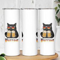 Oktoberfest Prost Cat Drinking Skinny Tumbler Funny Purrost German Beer Gift