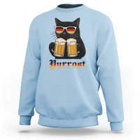 Oktoberfest Prost Cat Drinking Sweatshirt Funny Purrost German Beer Gift - Wonder Print Shop