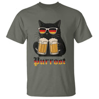 Oktoberfest Prost Cat Drinking T Shirt Funny Purrost German Beer Gift - Wonder Print Shop