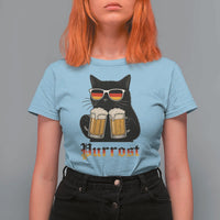Oktoberfest Prost Cat Drinking T Shirt For Women Funny Purrost German Beer Gift - Wonder Print Shop