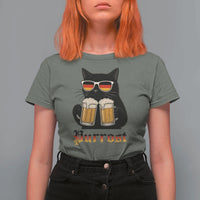 Oktoberfest Prost Cat Drinking T Shirt For Women Funny Purrost German Beer Gift - Wonder Print Shop