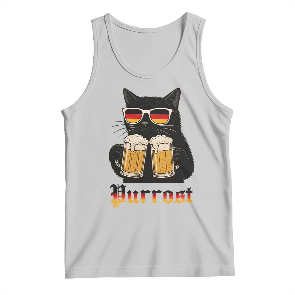 Oktoberfest Prost Cat Drinking Tank Top Funny Purrost German Beer Gift - Wonder Print Shop
