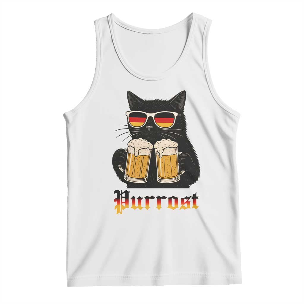 Oktoberfest Prost Cat Drinking Tank Top Funny Purrost German Beer Gift - Wonder Print Shop
