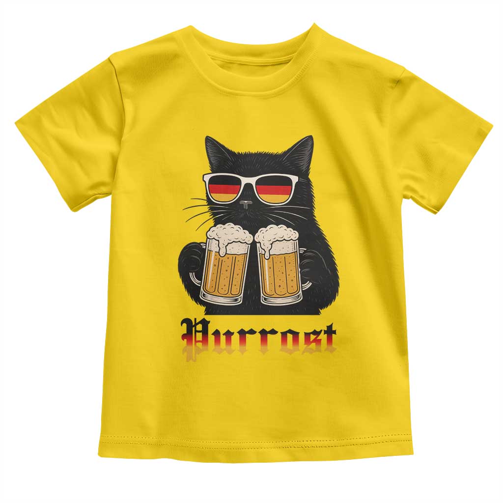 Oktoberfest Prost Cat Drinking Toddler T Shirt Funny Purrost German Beer Gift - Wonder Print Shop