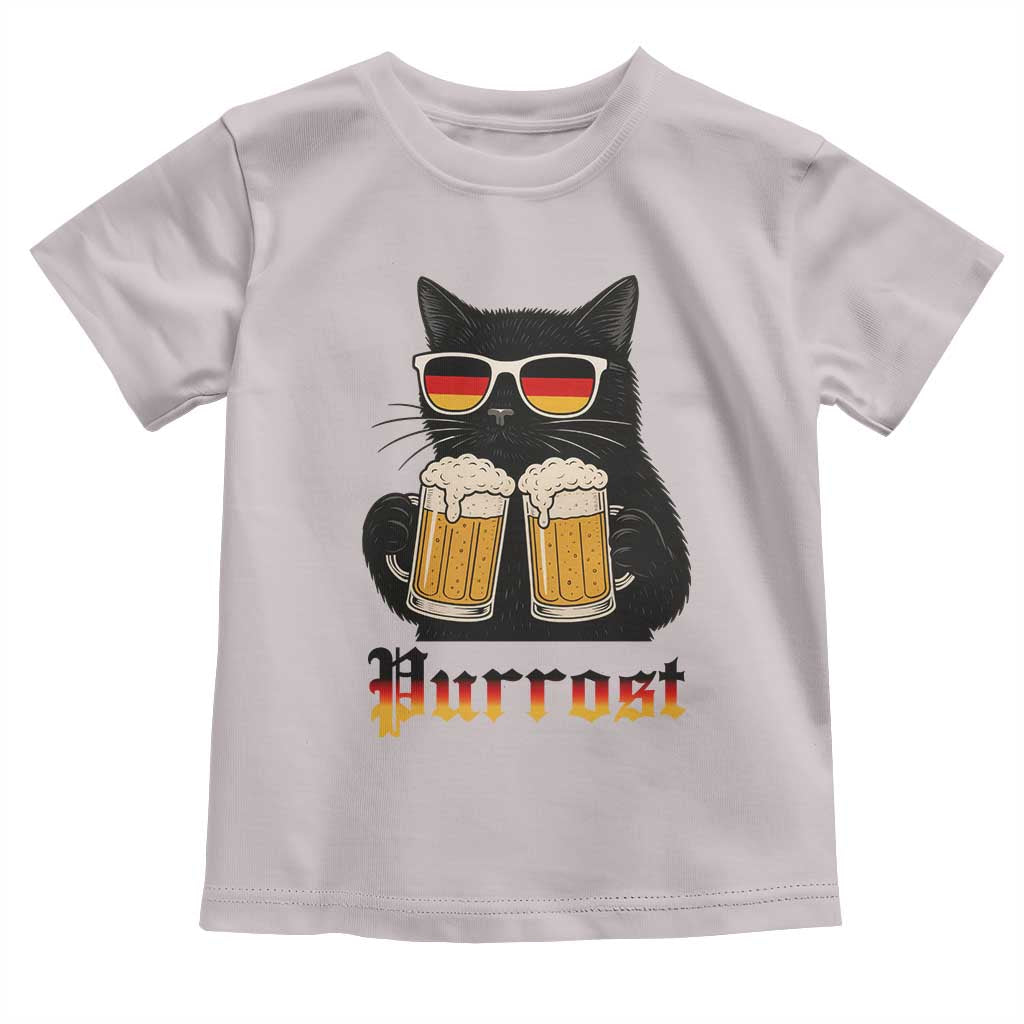 Oktoberfest Prost Cat Drinking Toddler T Shirt Funny Purrost German Beer Gift - Wonder Print Shop