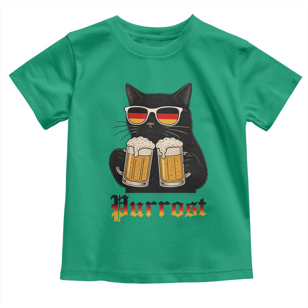 Oktoberfest Prost Cat Drinking Toddler T Shirt Funny Purrost German Beer Gift - Wonder Print Shop