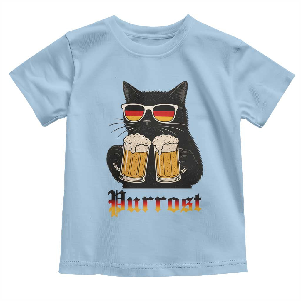 Oktoberfest Prost Cat Drinking Toddler T Shirt Funny Purrost German Beer Gift - Wonder Print Shop