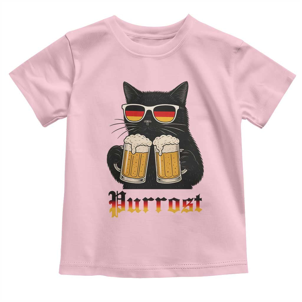 Oktoberfest Prost Cat Drinking Toddler T Shirt Funny Purrost German Beer Gift - Wonder Print Shop