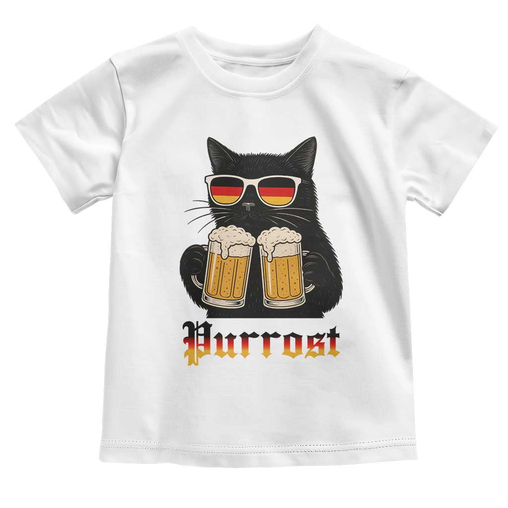 Oktoberfest Prost Cat Drinking Toddler T Shirt Funny Purrost German Beer Gift - Wonder Print Shop