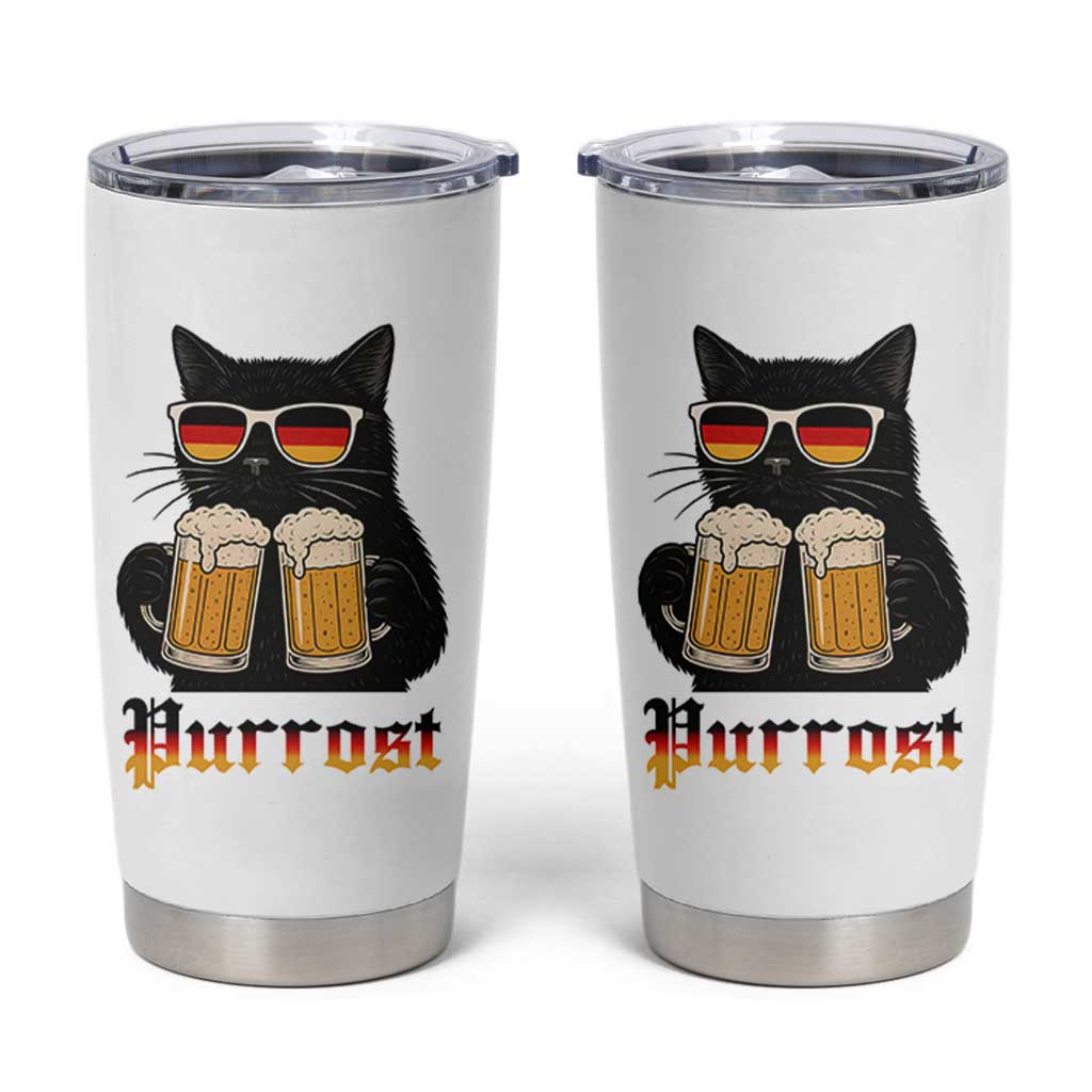Oktoberfest Prost Cat Drinking Tumbler Cup Funny Purrost German Beer Gift