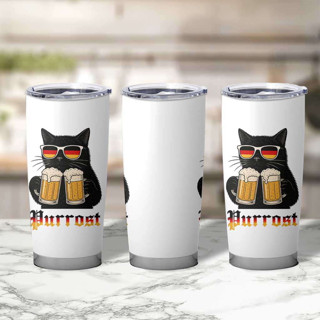 Oktoberfest Prost Cat Drinking Tumbler Cup Funny Purrost German Beer Gift