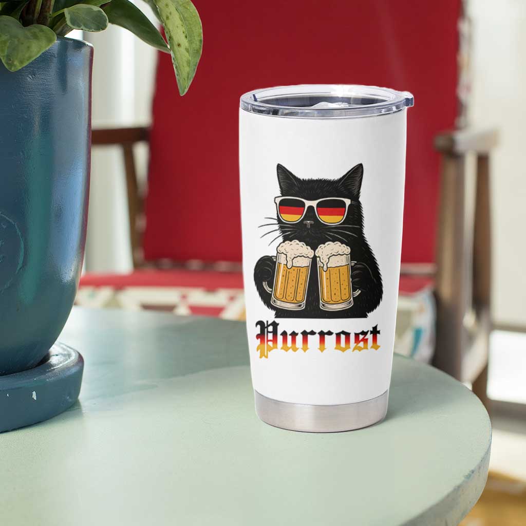 Oktoberfest Prost Cat Drinking Tumbler Cup Funny Purrost German Beer Gift