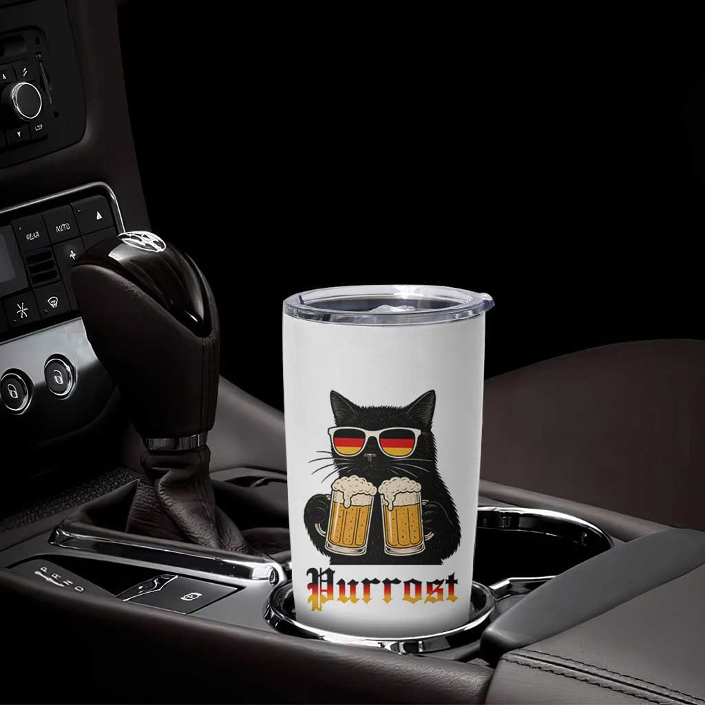 Oktoberfest Prost Cat Drinking Tumbler Cup Funny Purrost German Beer Gift