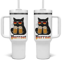 Oktoberfest Prost Cat Drinking Tumbler With Handle Funny Purrost German Beer Gift