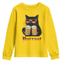 Oktoberfest Prost Cat Drinking Youth Sweatshirt Funny Purrost German Beer Gift - Wonder Print Shop