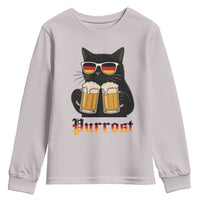 Oktoberfest Prost Cat Drinking Youth Sweatshirt Funny Purrost German Beer Gift - Wonder Print Shop