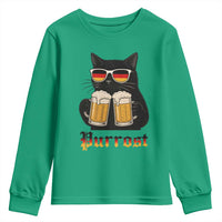 Oktoberfest Prost Cat Drinking Youth Sweatshirt Funny Purrost German Beer Gift - Wonder Print Shop