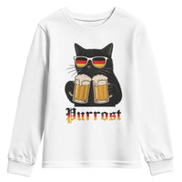 Oktoberfest Prost Cat Drinking Youth Sweatshirt Funny Purrost German Beer Gift - Wonder Print Shop