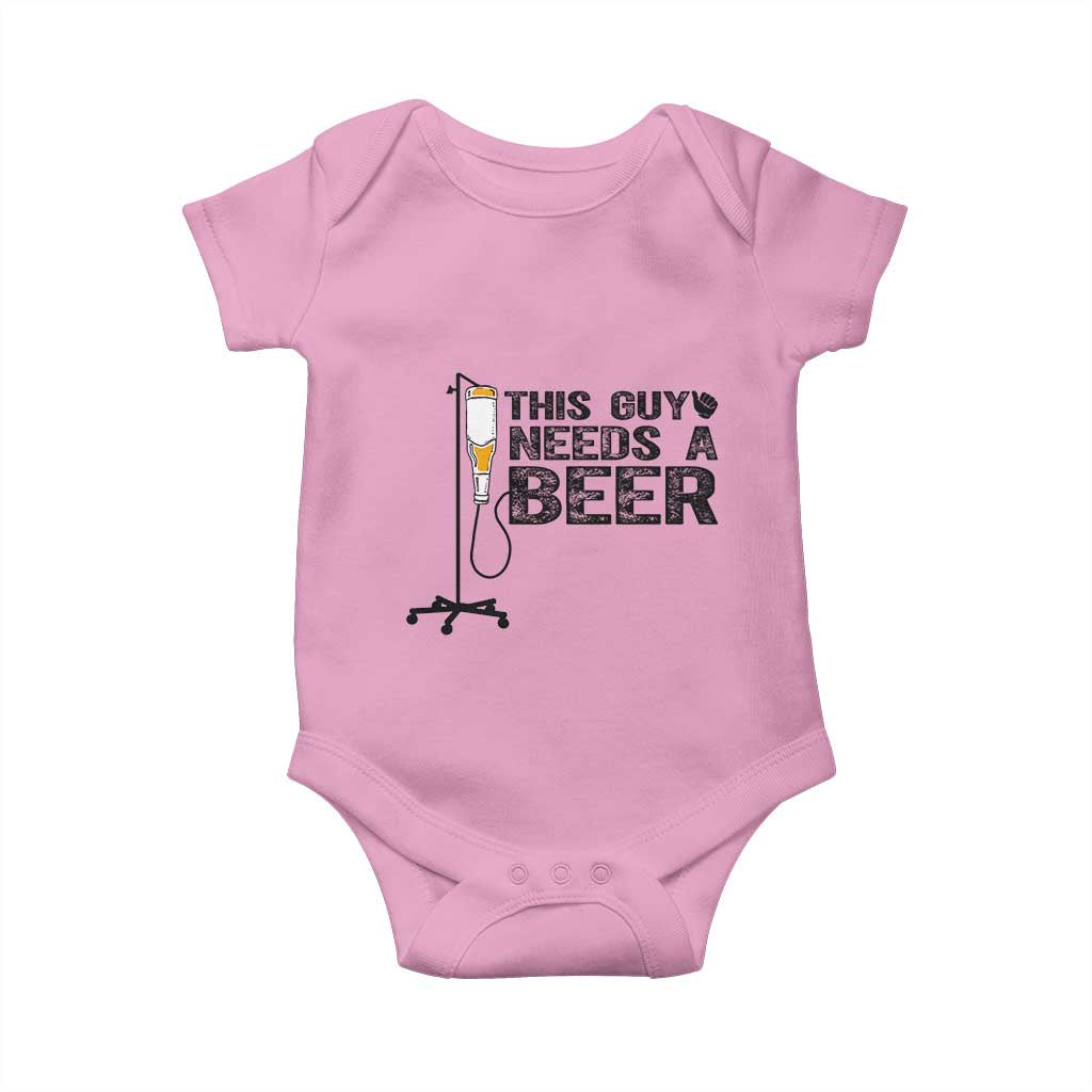 Funny Drinking Lover Baby Onesie This Guy Needs A Beer - Wonder Print Shop