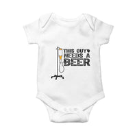 Funny Drinking Lover Baby Onesie This Guy Needs A Beer - Wonder Print Shop
