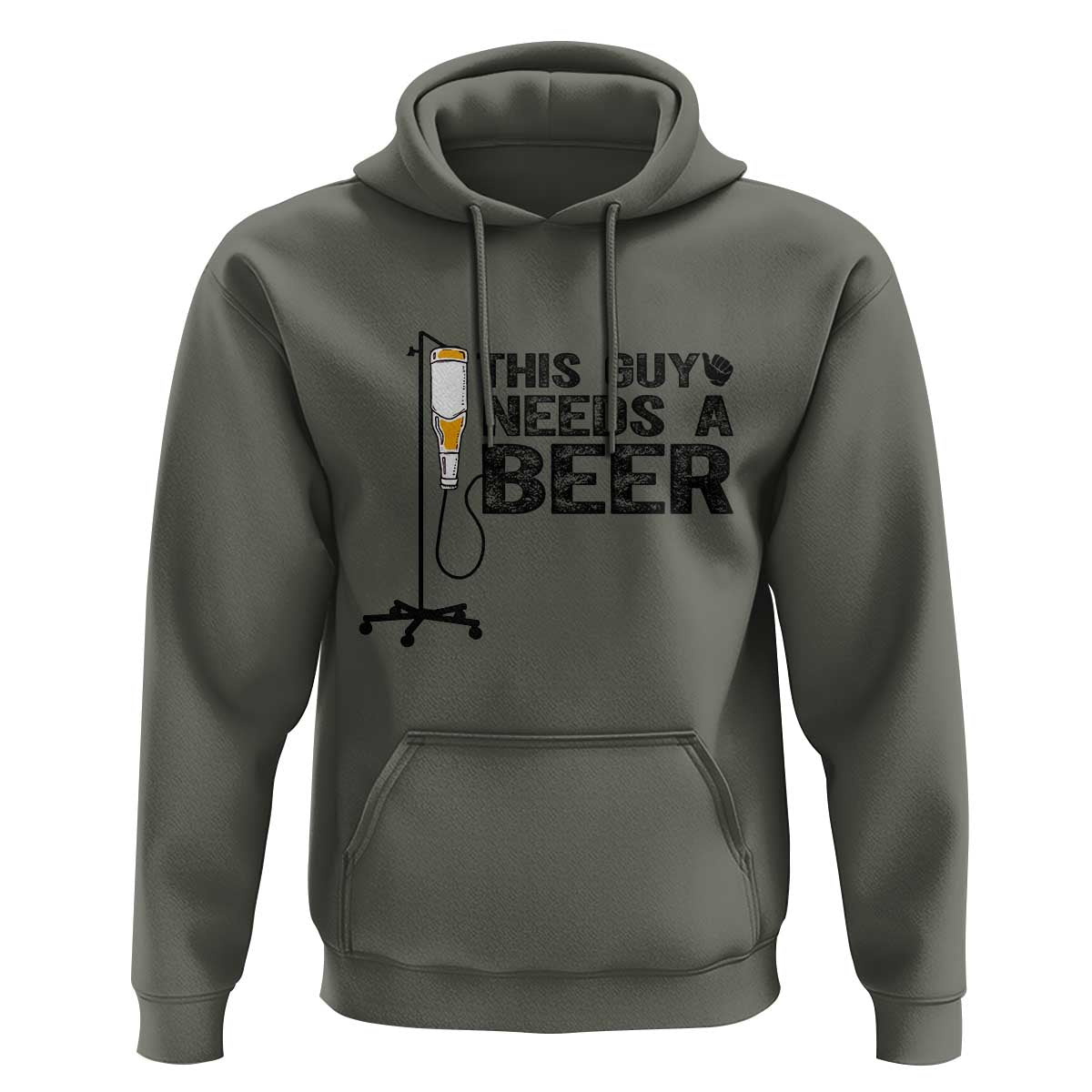 Funny Drinking Lover Hoodie This Guy Needs A Beer - Wonder Print Shop