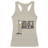 Funny Drinking Lover Racerback Tank Top This Guy Needs A Beer - Wonder Print Shop