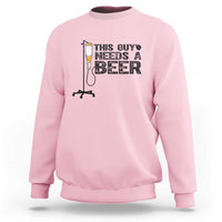 Funny Drinking Lover Sweatshirt This Guy Needs A Beer - Wonder Print Shop