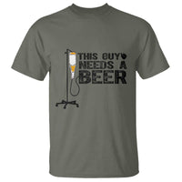 Funny Drinking Lover T Shirt This Guy Needs A Beer - Wonder Print Shop